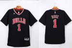 Jerseys Factory Cheap Bulls #1 Derrick Rose Black Short Sleeve S