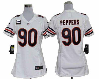 Jerseys Factory Cheap Nike Bears #90 Julius Peppers White With C