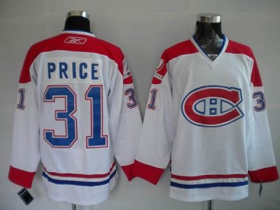 Jerseys Factory Cheap Canadiens #31 Carey Price Embroidered Whit