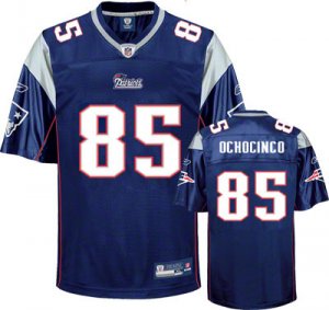 Jerseys Factory Cheap Patriots #85 Chad Ochocinco Blue Embroider
