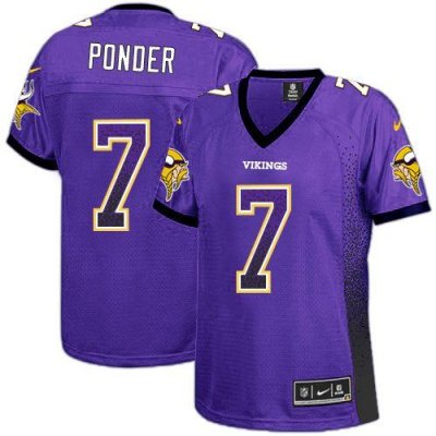 Jerseys Factory Cheap Nike Vikings #7 Christian Ponder Purple Te