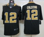 Jerseys Factory Cheap Nike Saints #12 Marques Colston Black Team