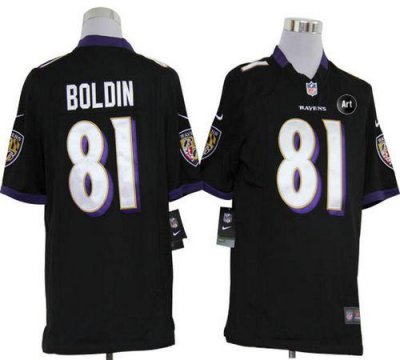 Jerseys Factory Cheap Nike Ravens #81 Anquan Boldin Black Altern
