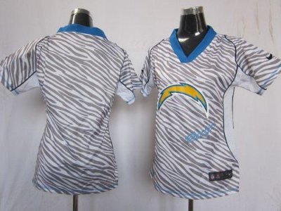 Jerseys Factory Cheap Nike Chargers Blank Zebra Women's Embroide