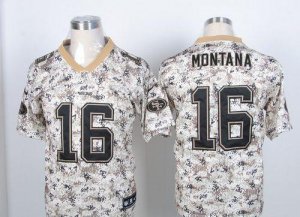 Jerseys Factory Cheap Nike 49ers #16 Joe Montana Camo USMC Men's
