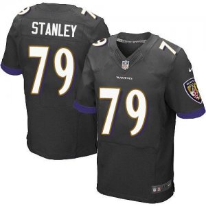 Jerseys Factory Cheap Nike Ravens #79 Ronnie Stanley Black Alter