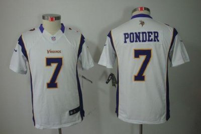 Jerseys Factory Cheap Nike Vikings #7 Christian Ponder White You