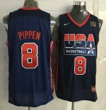 Jerseys Factory Cheap Team USA #8 Scottie Pippen Dark Blue 2012