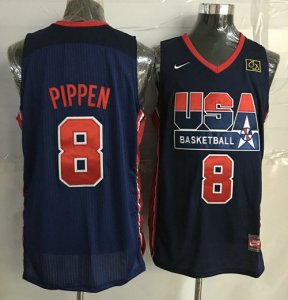 Jerseys Factory Cheap Team USA #8 Scottie Pippen Dark Blue 2012