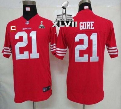 Jerseys Factory Cheap Nike 49ers #21 Frank Gore Red Team Color W