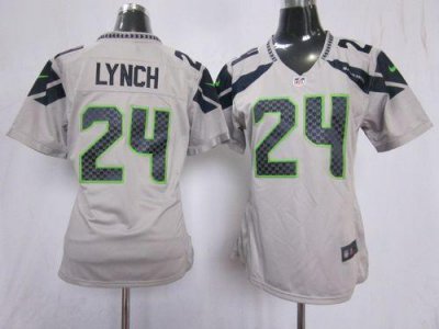 Jerseys Factory Cheap Nike Seahawks #24 Marshawn Lynch Grey Alte