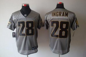 Jerseys Factory Cheap Nike Saints #28 Mark Ingram Grey Shadow Me
