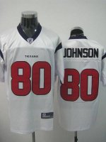 Jerseys Factory Cheap Texans A. Johnson #80 White Stitched NFL J