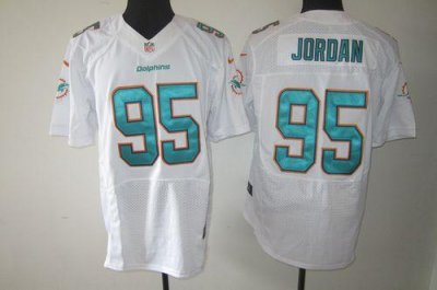 Jerseys Factory Cheap Nike Dolphins #95 Dion Jordan White Men's
