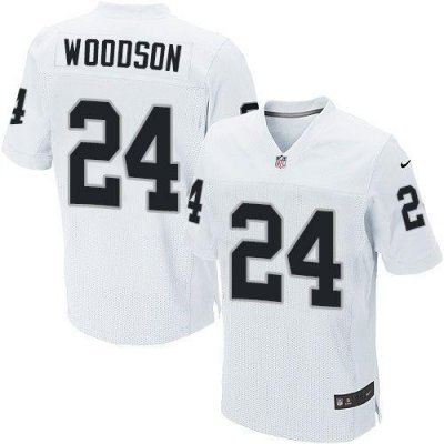 Jerseys Factory Cheap Nike Raiders #24 Charles Woodson White Men