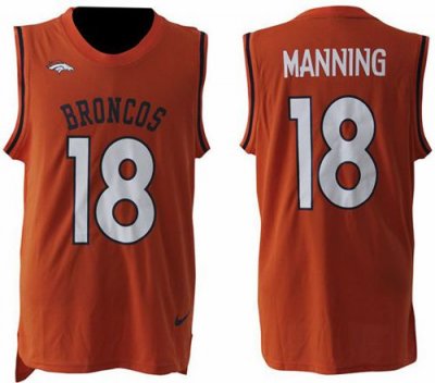Jerseys Factory Cheap Nike Broncos #18 Peyton Manning Orange Tea