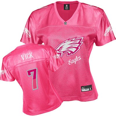 Jerseys Factory Cheap Eagles #7 Michael Vick Pink 2011 Women's F