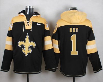 Jerseys Factory Cheap Nike Saints #1 Who Dat Black Player Pullov