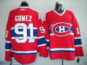 Jerseys Factory Cheap Canadiens #91 Scott Gomez Embroidered Red
