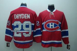 Jerseys Factory Cheap Canadiens #29 Ken Dryden Embroidered Red C