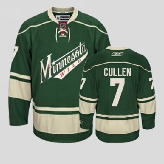 Jerseys Factory Cheap Wild #7 Matt Cullen Embroidered Green NHL - Click Image to Close