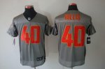 Jerseys Factory Cheap Nike Chiefs #40 Peyton Hillis Grey Shadow
