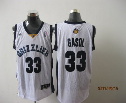 Jerseys Factory Cheap Grizzlies #33 Marc Gasol Revolution 30 Whi