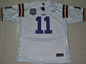 Jerseys Factory Cheap LSU Tigers #11 Spencer Ware White 2012 BCS