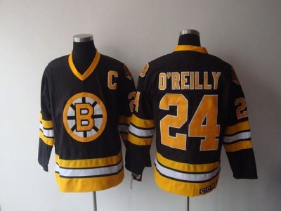 Jerseys Factory Cheap Bruins #24 O'Reilly CCM Throwback Black Em