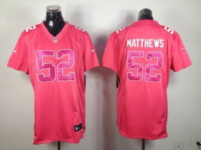 Jerseys Factory Cheap Nike Packers #52 Clay Matthews Pink Sweeth
