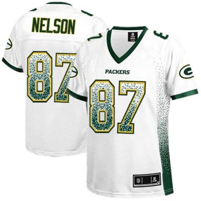 Jerseys Factory Cheap Nike Packers #87 Jordy Nelson White Women'