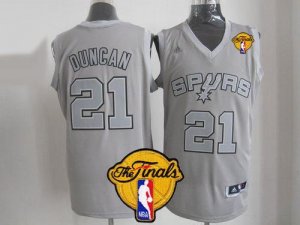 Jerseys Factory Cheap Spurs #21 Tim Duncan Grey Big Color Fashio