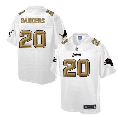 Jerseys Factory Cheap Nike Lions #20 Barry Sanders White Men's N