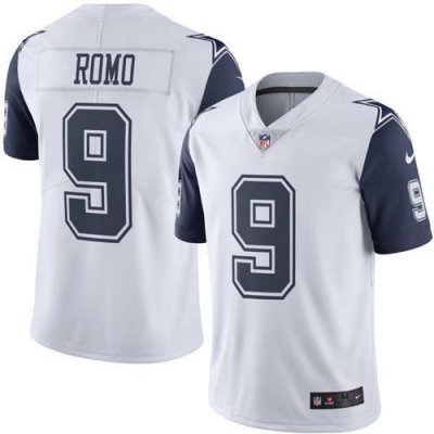Jerseys Factory Cheap Nike Cowboys #9 Tony Romo White Men's Stit