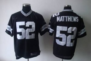 Jerseys Factory Cheap Packers #52 Clay Matthews Black Shadow Emb
