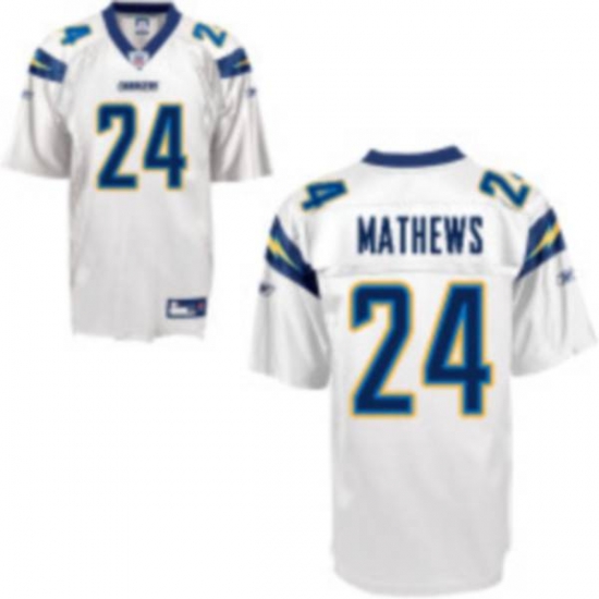 Jerseys Factory Cheap Chargers Ryan Mathews #24 Stitched White N - Click Image to Close