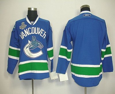 Jerseys Factory Cheap Canucks 2011 Stanley Cup Finals Blank Blue