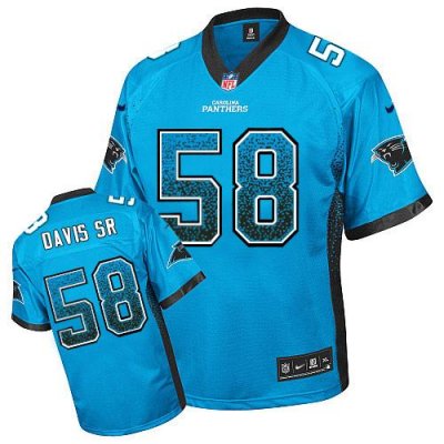 Jerseys Factory Cheap Nike Panthers #58 Thomas Davis Sr Blue Alt
