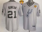 Jerseys Factory Cheap Spurs #21 Tim Duncan Grey 2013 Christmas D