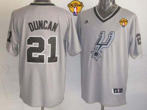 Jerseys Factory Cheap Spurs #21 Tim Duncan Grey 2013 Christmas D