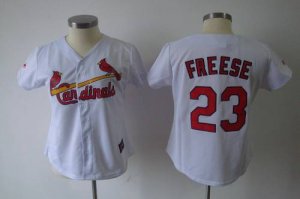 Jerseys Factory Cheap Cardinals #23 David Freese White Women's H