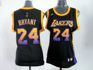Jerseys Factory Cheap Lakers #24 Kobe Bryant Black Women's Vibe