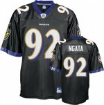 Jerseys Factory Cheap Ravens #92 Haloti Ngata Black Embroidered