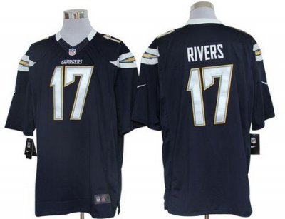 Jerseys Factory Cheap Nike Chargers #17 Philip Rivers Navy Blue