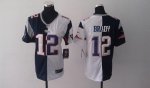 Jerseys Factory Cheap Nike Patriots #12 Tom Brady Navy Blue/Whit