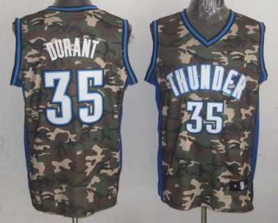 Jerseys Factory Cheap Thunder #35 Kevin Durant Camo Stealth Coll