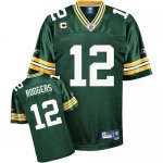 Jerseys Factory Cheap Packers #12 Aaron Rodgers Green With C pat
