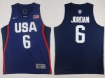Jerseys Factory Cheap Nike Team USA #6 DeAndre Jordan Navy Blue
