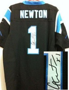 Jerseys Factory Cheap Nike Panthers #1 Cam Newton Black Team Col