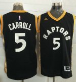 Jerseys Factory Cheap Raptors #5 DeMarre Carroll Black/Gold Stit